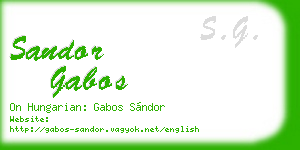 sandor gabos business card