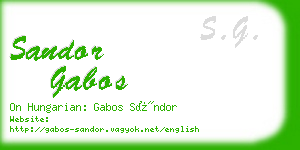 sandor gabos business card